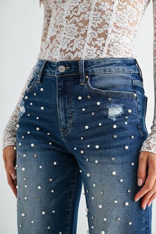 MICA DENIM: Midnight Pearl Jeans - Bray and Em Boutique