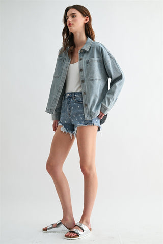 MICA Everyday Cool Hi Low Shacket - Bray and Em Boutique