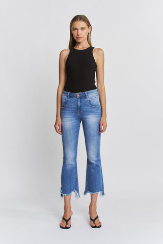 MICA HR Starting The Week Crop Jeans - Bray and Em Boutique