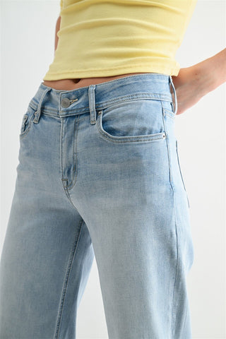 MICA: MR Oh - So - Dreamy Wide Leg Ankle Jeans - Bray and Em Boutique