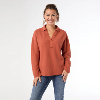 Michela Long Sleeve V - Neck Top - Bray and Em Boutique