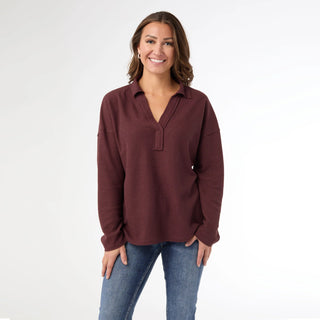 Michela Long Sleeve V - Neck Top - Bray and Em Boutique