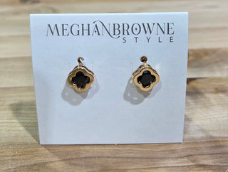 Midnight Clover Stud Earrings - Bray and Em Boutique