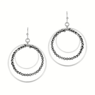 Midnight Double Hoop Earrings - Bray and Em Boutique