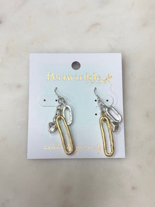 Mixed Metal Link Drop Earrings - Bray and Em Boutique