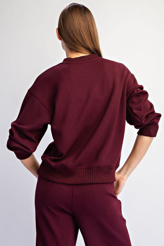 Modal Scuba Luxe Crew Neck Top - Bray and Em Boutique