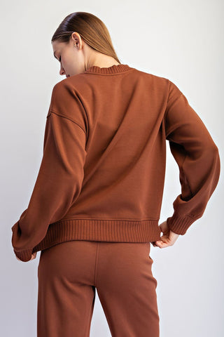 Modal Scuba Luxe Crew Neck Top - Bray and Em Boutique