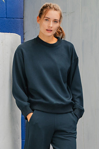 Modal Scuba Luxe Crew Neck Top - Bray and Em Boutique