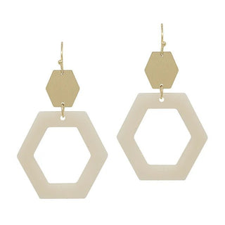 Modern Love Hexagon Dangle Earring - Bray and Em Boutique