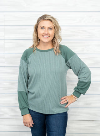 Modern Twist Jacquard Top - Bray and Em Boutique