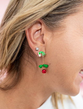 Monster Green Ornament Dangling Earring - Bray and Em Boutique