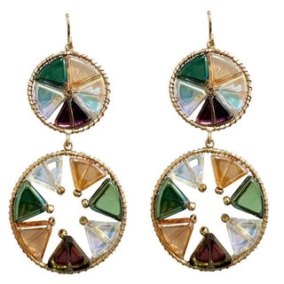 Moody Mystic Double Circle Dangle Earring - Bray and Em Boutique
