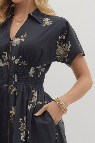 Moonlight Charm Floral Dress - Bray and Em Boutique