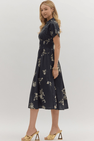Moonlight Charm Floral Dress - Bray and Em Boutique