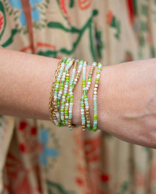 Multi Glass Bead Stretch Bracelet (Set of 4) - Bray and Em Boutique
