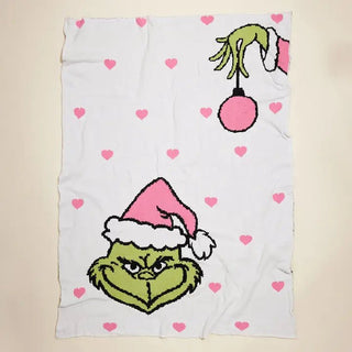 Multi Heart Grinch Blanket - Bray and Em Boutique