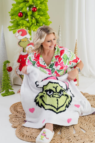 Multi Heart Grinch Blanket - Bray and Em Boutique