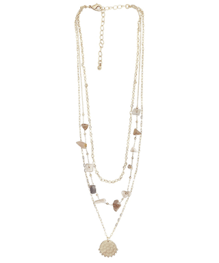 Multi Layered Natural Stone Necklace - Bray and Em Boutique