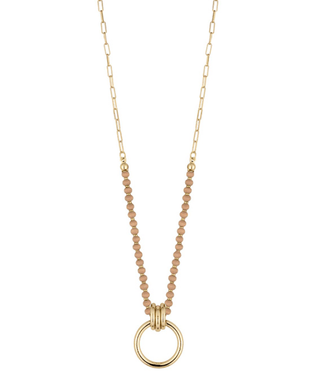 Multi Ring Wood & Metal Necklace - Bray and Em Boutique