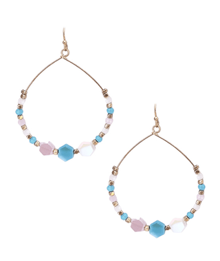 Multi Stone Bead Earrings - Bray and Em Boutique