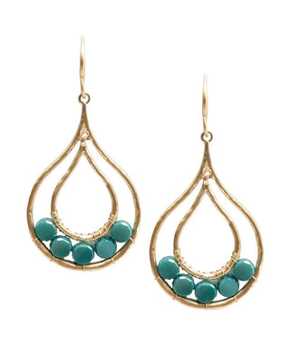 Multi Teardrop w/ Crystal Beads Earring - Bray and Em Boutique