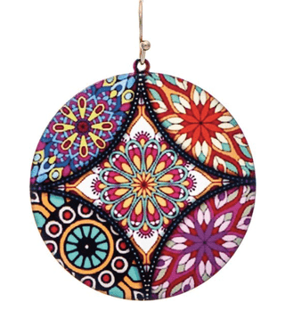Multicolor Medallion Earring - Bray and Em Boutique