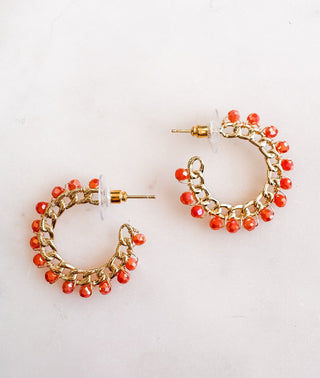 Nadia Beaded Hoop Earring - Bray and Em Boutique