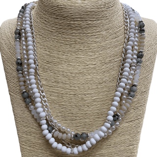 Natural Stone & Pearl Layered Necklace - Bray and Em Boutique