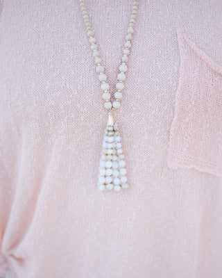 Natural Stone Tassel Necklace - Bray and Em Boutique