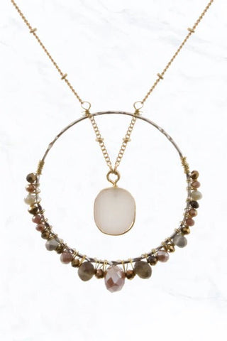 Natural Stone With Tassel Necklace - Bray and Em Boutique