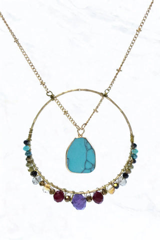 Natural Stone With Tassel Necklace - Bray and Em Boutique
