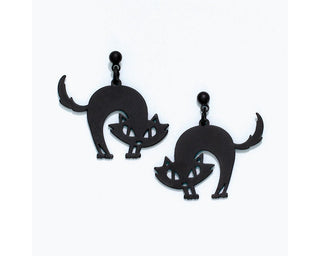 Night Prowler Cat Earring - Bray and Em Boutique