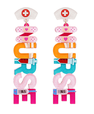 Nurse Acrylic Earrings - Bray and Em Boutique