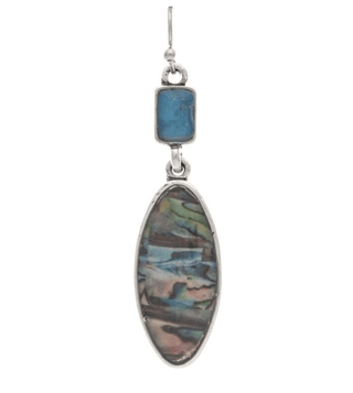 Ocean Drift Abalone & Turquoise Dangle Earrings - Bray and Em Boutique
