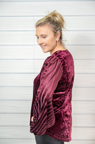 Oh So Flirty Velvet Top - Bray and Em Boutique
