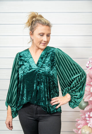 Oh So Flirty Velvet Top - Bray and Em Boutique