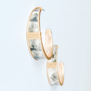 On The Run Snake Hoop Earrings - Bray and Em Boutique