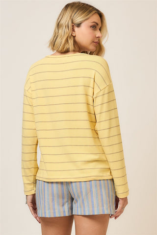 "On Vacation" Striped Long Sleeve Top - Bray and Em Boutique