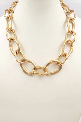 Organic Link Statement Necklace - Bray and Em Boutique