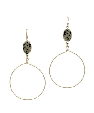 Oval Dalmatian Earrings - Bray and Em Boutique