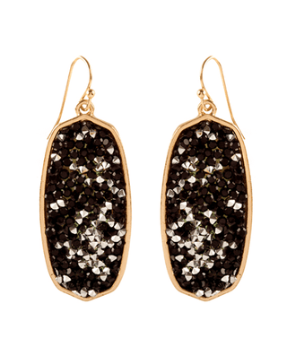 Oval Glitter Earrings - Bray and Em Boutique