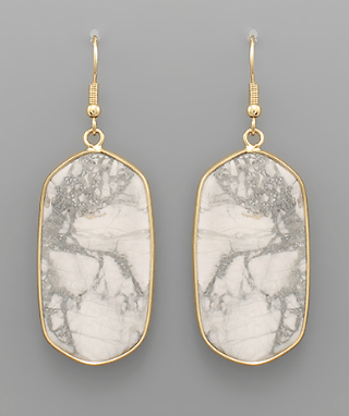 Oval Stone Earrings - Bray and Em Boutique