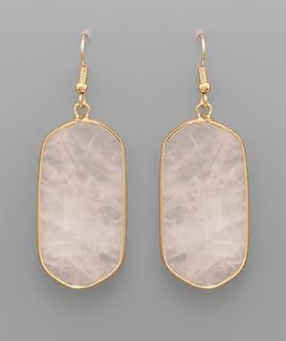 Oval Stone Earrings - Bray and Em Boutique