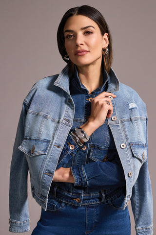 TRIBAL Stylish Movement Denim Jacket