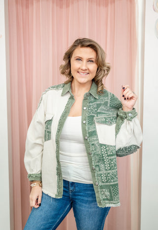 Paisly Patch Shacket - Bray and Em Boutique