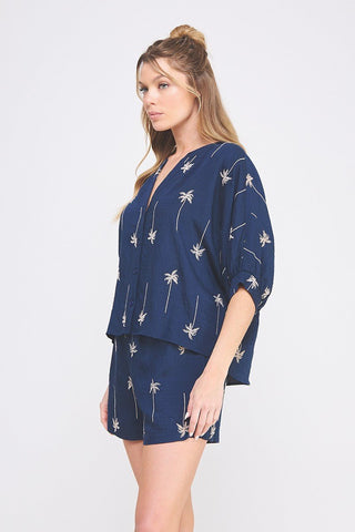 Palm Tree Promises Blouse - Bray and Em Boutique