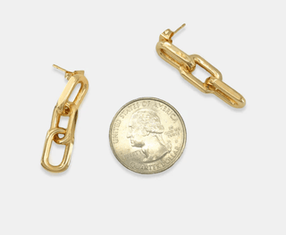 Paperclip Chain Earrings - Bray and Em Boutique