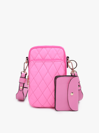 Parker Quilted 3 Compartment Crossbody w/ Pouch | M2080QLT : Chocolate - Bray and Em Boutique