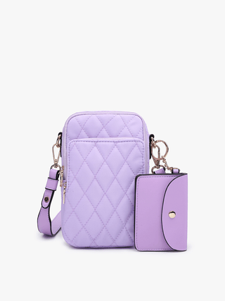 Parker Quilted 3 Compartment Crossbody w/ Pouch | M2080QLT : Chocolate - Bray and Em Boutique