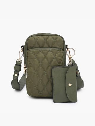 Parker Quilted 3 Compartment Crossbody w/ Pouch | M2080QLT : Chocolate - Bray and Em Boutique